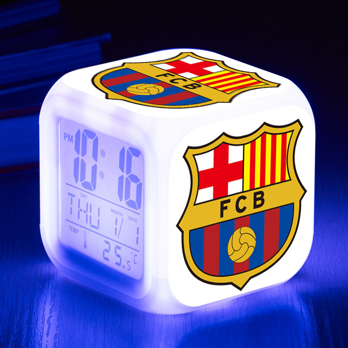 La Liga 7 Colors Change Digital Alarm LED Clock