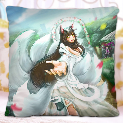 LOL The Nine-Tailed Fox Ahri Premium Hollow Cotton Pillow - Image 16
