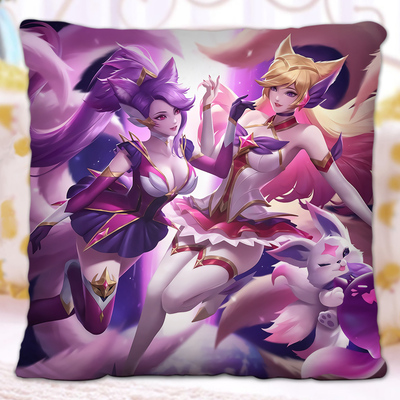 LOL The Nine-Tailed Fox Ahri Premium Hollow Cotton Pillow - Image 10