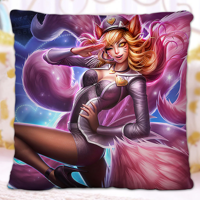 LOL The Nine-Tailed Fox Ahri Premium Hollow Cotton Pillow - Image 5