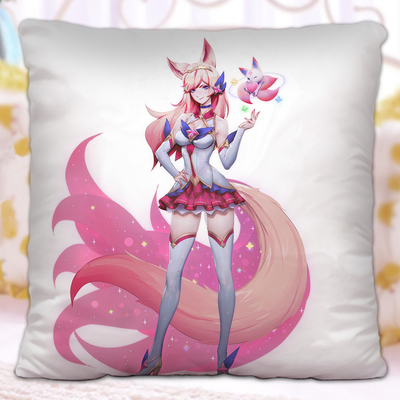 LOL The Nine-Tailed Fox Ahri Premium Hollow Cotton Pillow - Image 3