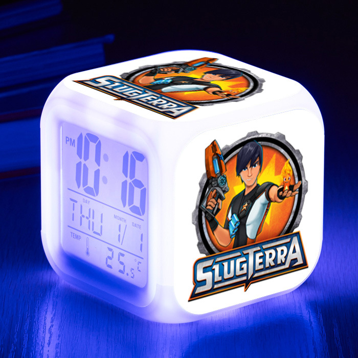 Slugterra 7 Colors Change Digital Alarm LED Clock