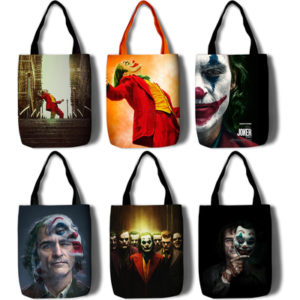 Joker Canvas Grocery Bag Shopping Bag Reusable Large Shopping Canvas Bags Natural White Cloth Shoulder Bags Canvas Tote Bag Perfect for Crafting Decorating