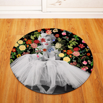 Marilyn Monroe Ultra Soft Indoor Modern Area Rugs Fluffy Living Room Carpets Suitable for Children Bedroom Round - Image 2