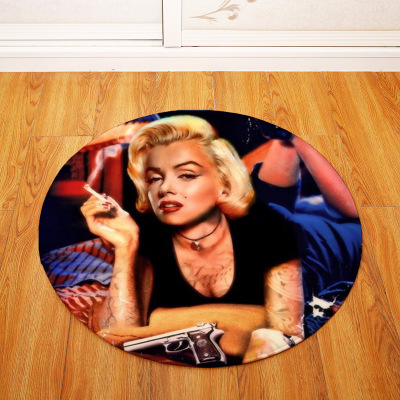 Marilyn Monroe Ultra Soft Indoor Modern Area Rugs Fluffy Living Room Carpets Suitable for Children Bedroom Round - Image 3