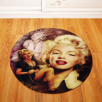 Marilyn Monroe Ultra Soft Indoor Modern Area Rugs Fluffy Living Room Carpets Suitable for Children Bedroom Round - Image 5