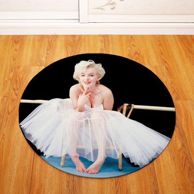 Marilyn Monroe Ultra Soft Indoor Modern Area Rugs Fluffy Living Room Carpets Suitable for Children Bedroom Round - Image 8