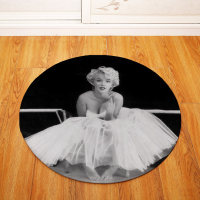 Marilyn Monroe Ultra Soft Indoor Modern Area Rugs Fluffy Living Room Carpets Suitable for Children Bedroom Round - Image 9