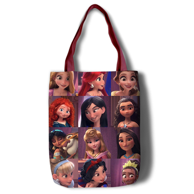 Ralph Breaks the Internet Canvas Grocery Bag Shopping Bag Reusable Large Shopping Canvas Bags Natural White Cloth Shoulder Bags Canvas Tote Bag Perfect for Crafting Decorating - Image 14