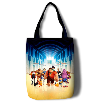 Ralph Breaks the Internet Canvas Grocery Bag Shopping Bag Reusable Large Shopping Canvas Bags Natural White Cloth Shoulder Bags Canvas Tote Bag Perfect for Crafting Decorating - Image 12