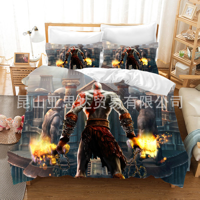 God of War Comfortable Bedding Three-Piece Soft and Breathable Duvet Cover - Image 4