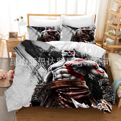 God of War Comfortable Bedding Three-Piece Soft and Breathable Duvet Cover - Image 5