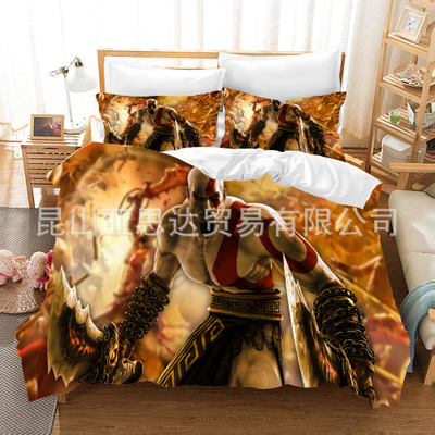 God of War Comfortable Bedding Three-Piece Soft and Breathable Duvet Cover - Image 6