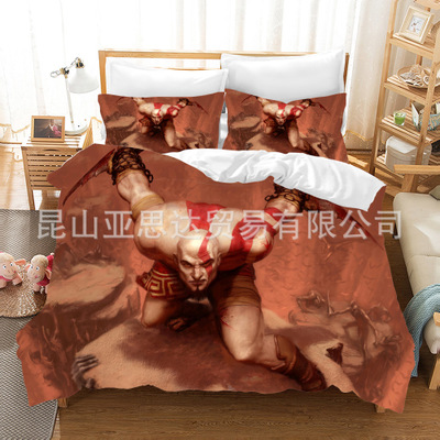 God of War Comfortable Bedding Three-Piece Soft and Breathable Duvet Cover - Image 2