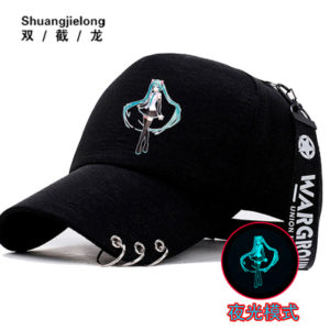 Hatsune Miku Night Luminous Hat Snapback Hip-Hop Caps