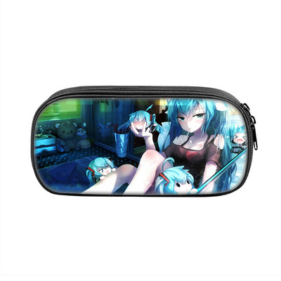 Hatsune Miku Cosmetic Bags Boys Girls Children Large Pencil Case Purse Storage Bags Women Men Multifunction Makeup Bag - Image 8