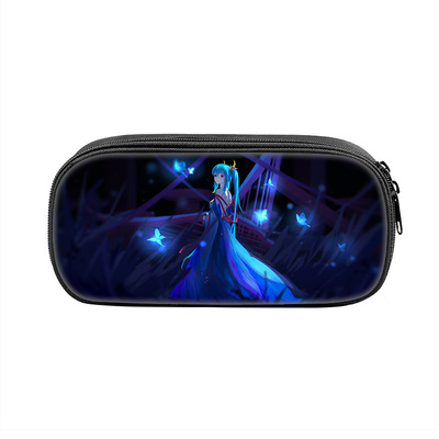 Hatsune Miku Cosmetic Bags Boys Girls Children Large Pencil Case Purse Storage Bags Women Men Multifunction Makeup Bag - Image 6