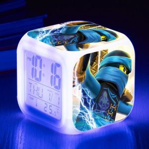LEGO Ninjago Masters of Spinjitzu 7 Colors Change Digital Alarm LED Clock
