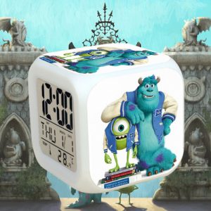 Monsters University 7 Colors Change Digital Alarm LED Clock