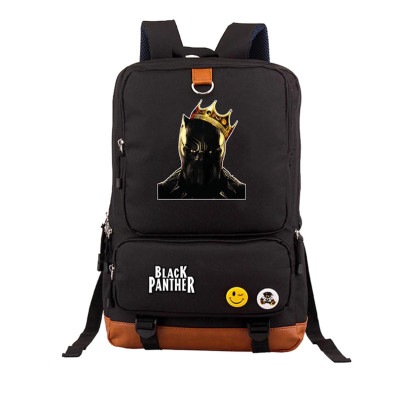 Black Panther Canvas Backpack Shoulder School Bag