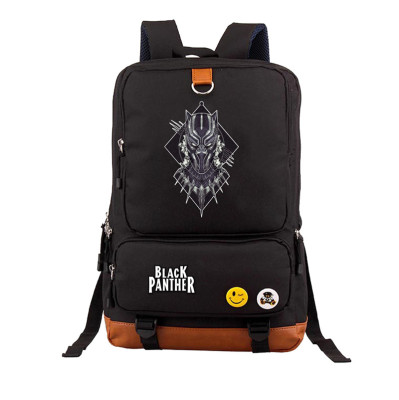 Black Panther Canvas Backpack Shoulder School Bag - Image 14