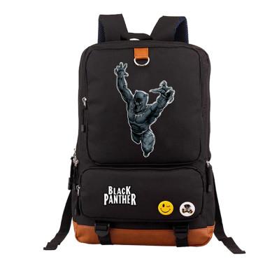 Black Panther Canvas Backpack Shoulder School Bag - Image 15
