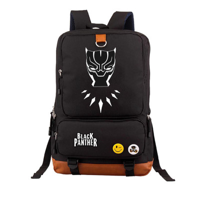 Black Panther Canvas Backpack Shoulder School Bag - Image 2
