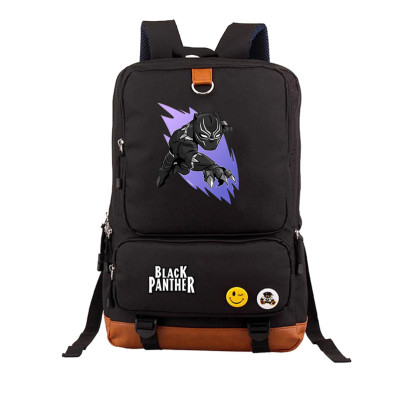 Black Panther Canvas Backpack Shoulder School Bag - Image 3