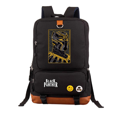 Black Panther Canvas Backpack Shoulder School Bag - Image 6