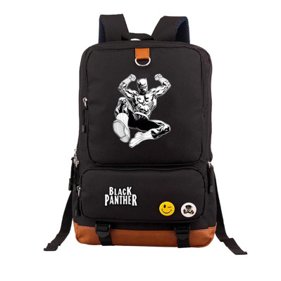 Black Panther Canvas Backpack Shoulder School Bag - Image 9