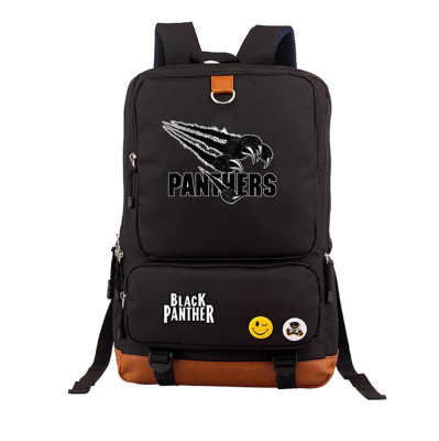 Black Panther Canvas Backpack Shoulder School Bag - Image 11