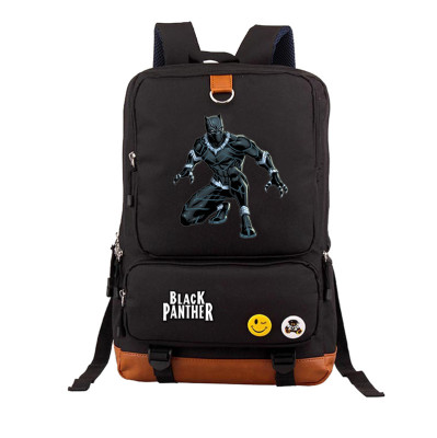 Black Panther Canvas Backpack Shoulder School Bag - Image 12
