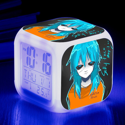 Sally Face 7 Colors Change Digital Alarm LED Clock - Image 14