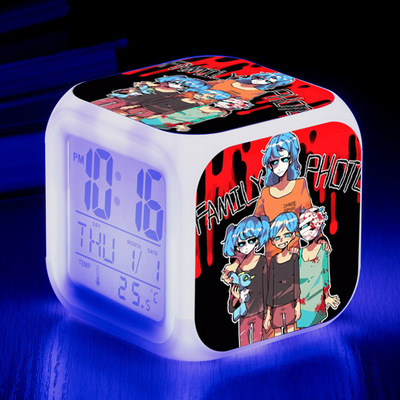 Sally Face 7 Colors Change Digital Alarm LED Clock - Image 17