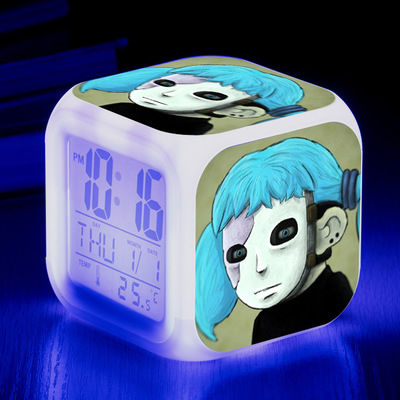 Sally Face 7 Colors Change Digital Alarm LED Clock - Image 18