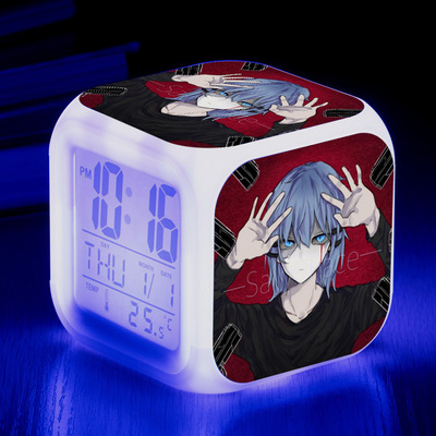 Sally Face 7 Colors Change Digital Alarm LED Clock - Image 20