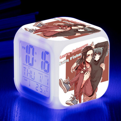 Sally Face 7 Colors Change Digital Alarm LED Clock - Image 21