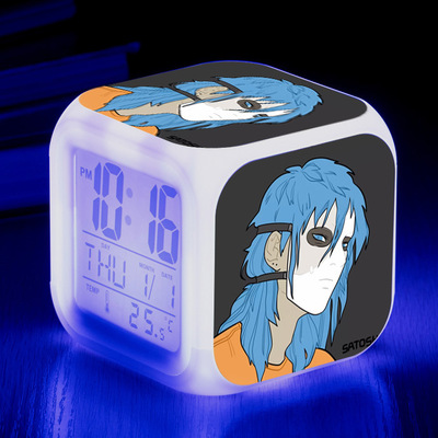 Sally Face 7 Colors Change Digital Alarm LED Clock - Image 22