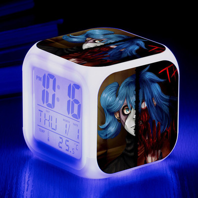 Sally Face 7 Colors Change Digital Alarm LED Clock - Image 6
