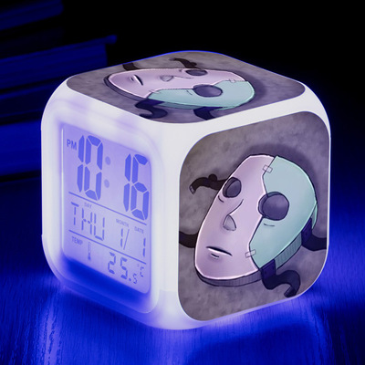 Sally Face 7 Colors Change Digital Alarm LED Clock - Image 23
