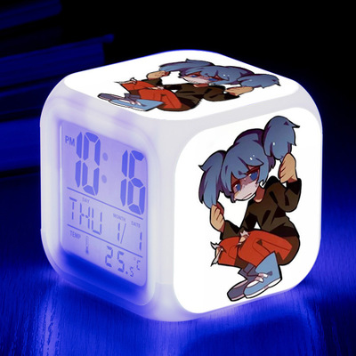 Sally Face 7 Colors Change Digital Alarm LED Clock - Image 28