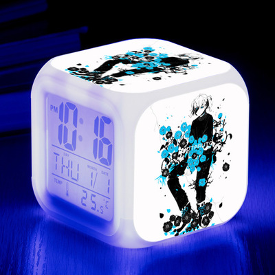Sally Face 7 Colors Change Digital Alarm LED Clock - Image 30