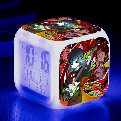 Sally Face 7 Colors Change Digital Alarm LED Clock - Image 31