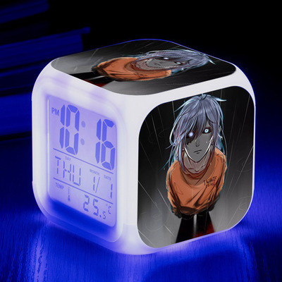 Sally Face 7 Colors Change Digital Alarm LED Clock - Image 2