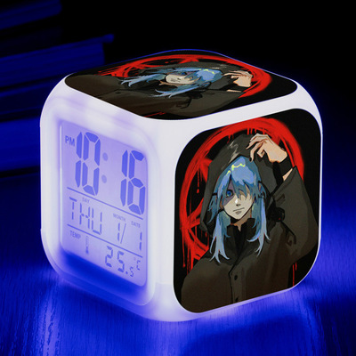 Sally Face 7 Colors Change Digital Alarm LED Clock - Image 3