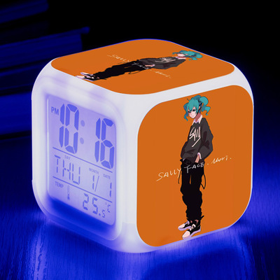 Sally Face 7 Colors Change Digital Alarm LED Clock - Image 9