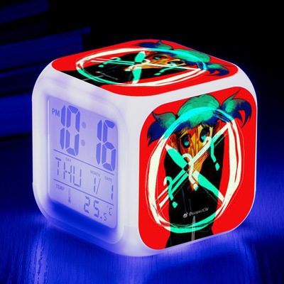 Sally Face 7 Colors Change Digital Alarm LED Clock - Image 12