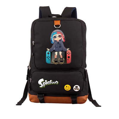 Splatoon Canvas Backpack Shoulder School Bag