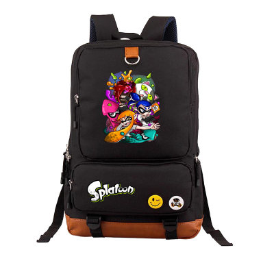 Splatoon Canvas Backpack Shoulder School Bag - Image 6
