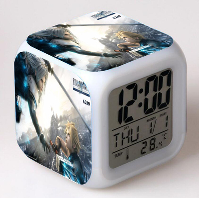 Final Fantasy 7 Colors Change Digital Alarm LED Clock